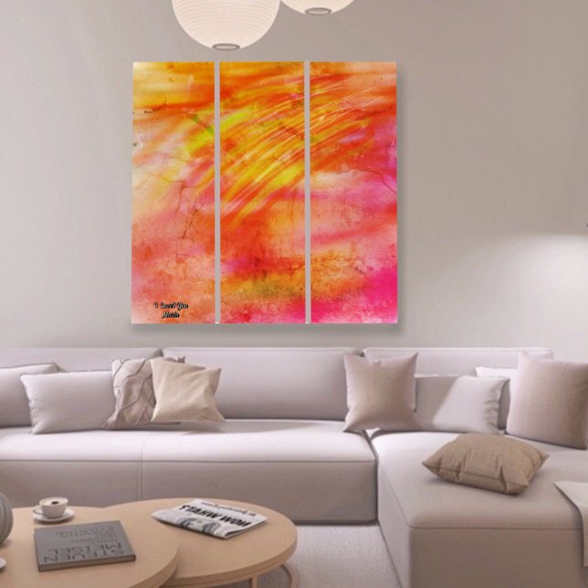 Unique Orange Abstract Marble Liquified Wall Art  (Creator Uploaded)