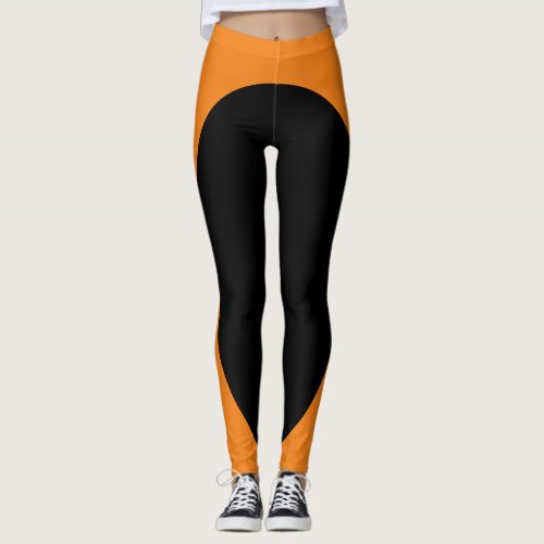 Unique Orange  Black New Years Day Leggings