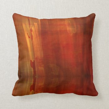 Unique Orange Brown Contemporary Abstract Art Throw Pillow by TabbyGun at Zazzle