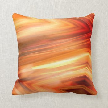 Unique Orange Brown Sun Light Abstract Art Throw Pillow by TabbyGun at Zazzle