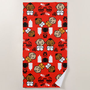 Unique Orange New Baby Gift Beach Towel