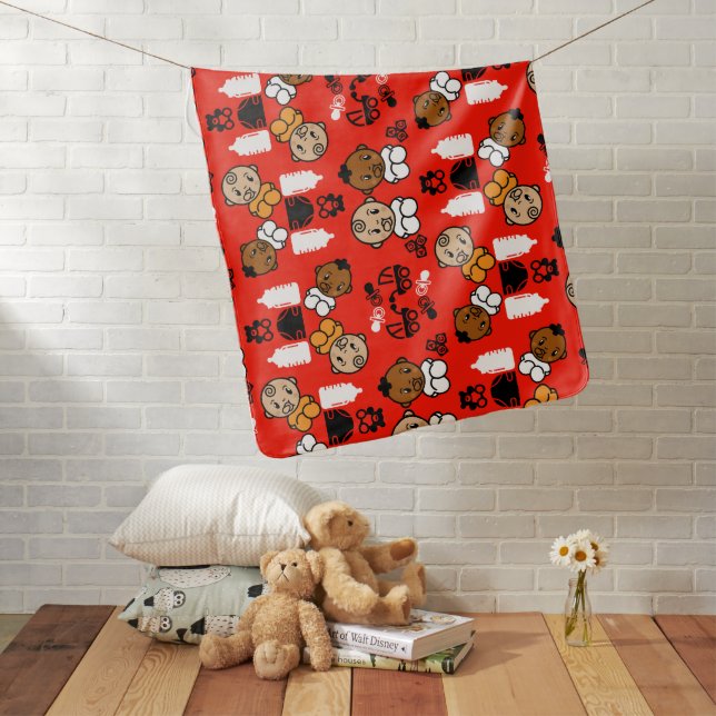 Unique Orange New Baby Gift  Blanket (In Situ)