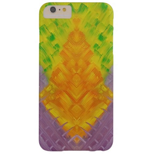 Unique Orange Purple Yellow Green Abstract Barely There iPhone 6 Plus Case