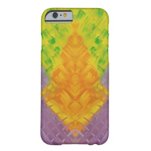 Unique Orange Purple Yellow Green Abstract Barely There iPhone 6 Case