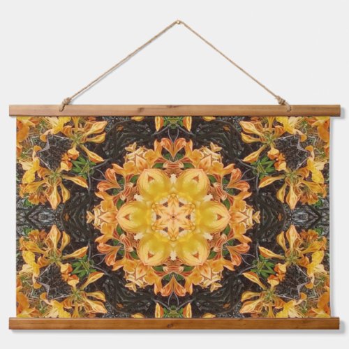 Unique Orange Yellow Abstract Hanging Tapestry
