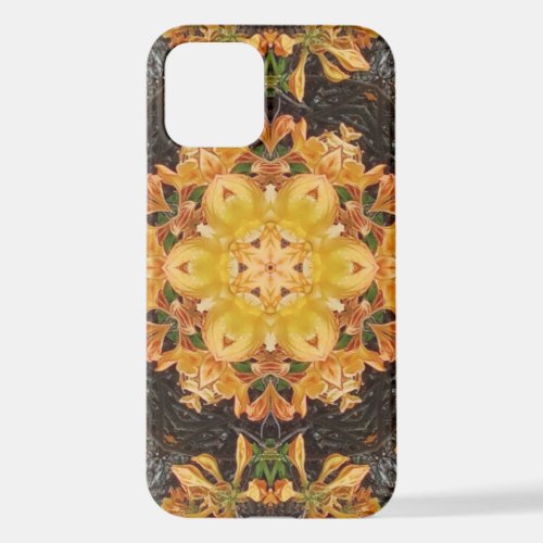 Unique Orange Yellow Abstract  iPhone 12 Case