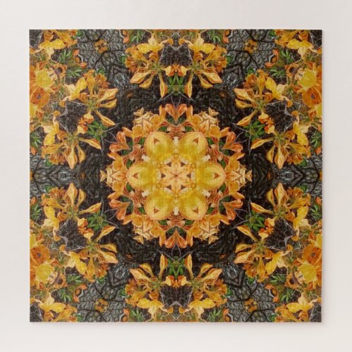 Unique Orange Yellow Abstract Jigsaw Puzzle