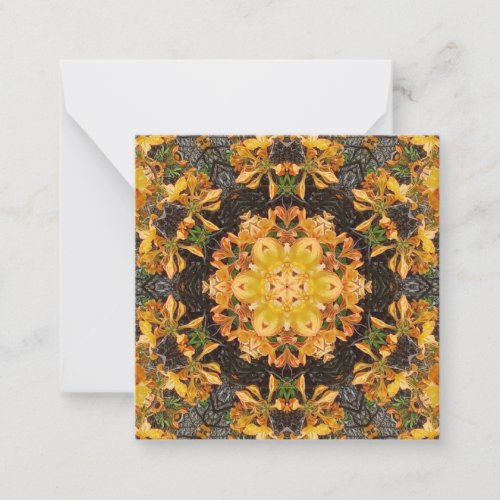 Unique Orange Yellow Abstract  Note Card