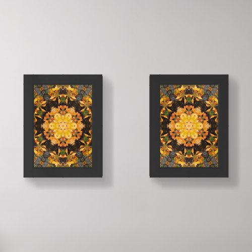 Unique Orange Yellow Abstract Wall Art Sets