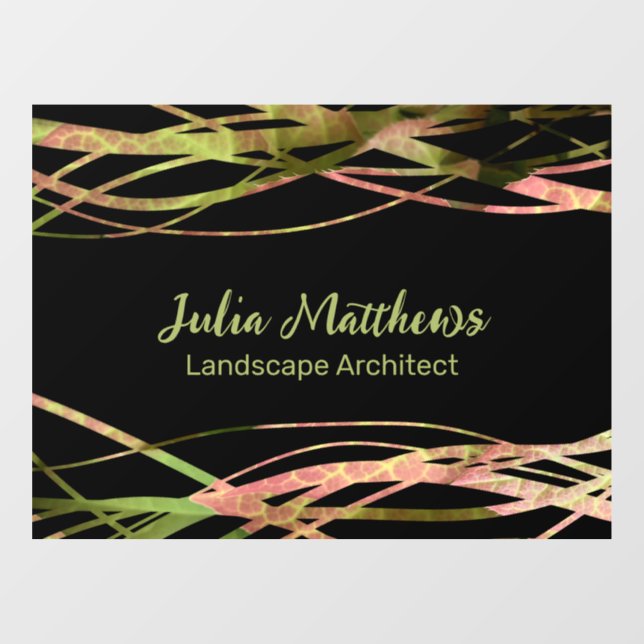 Unique Original Nature Leaf Landscape Designer Window Cling (Sheet)