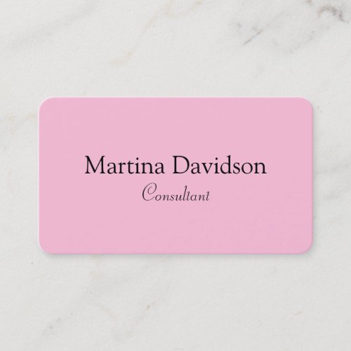 Unique Original Pink Simple Classical Business Card