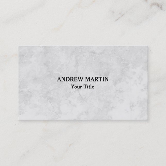 Unique Original Plain Masculine Minimalist Gray Business Card (Front)