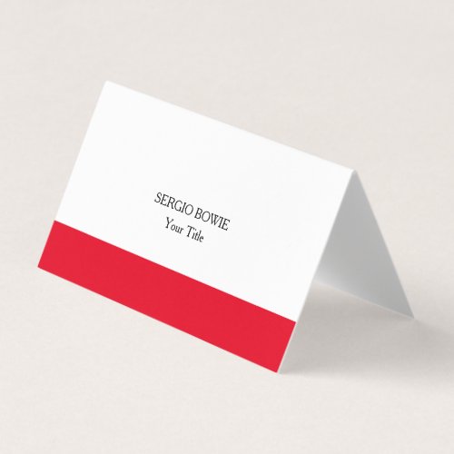 Unique Original Plain Minimalist Red Stripe Business Card