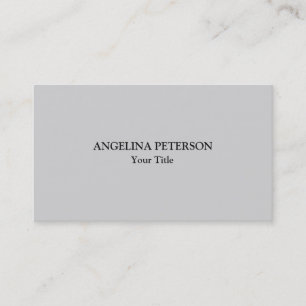 Unique Original Plain Professional Light Gray Business Card