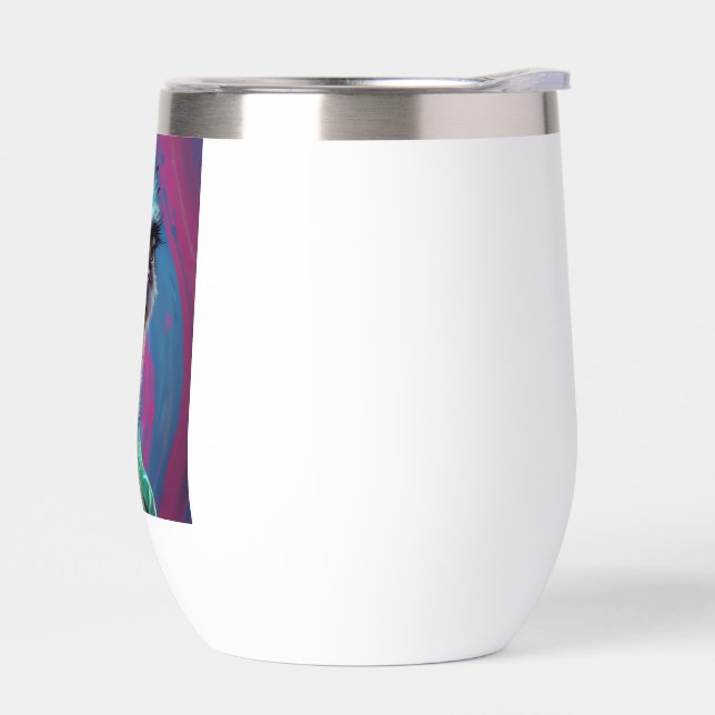 Unique Ostrich design Thermal Wine Tumbler (Left)