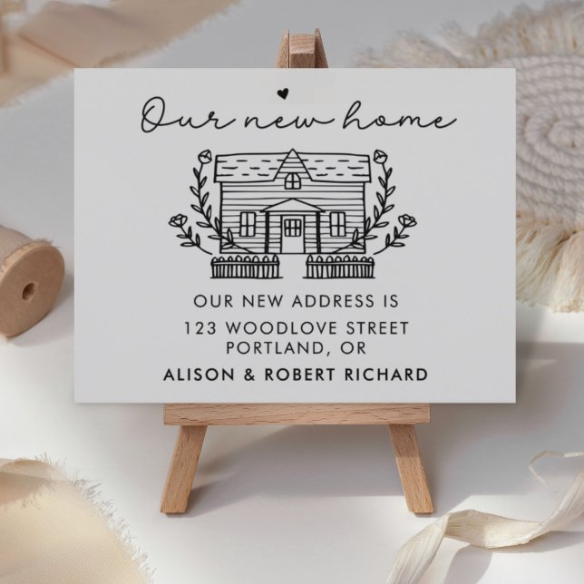 Unique Our New Hom New Address Moving Announcement Postcard (our new home announcement card)