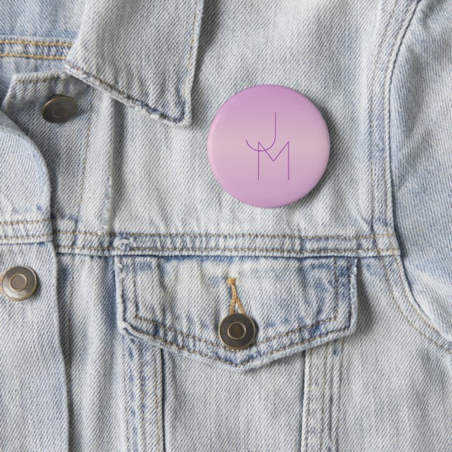 Unique Overlapping Monogram | Soft Lavender Pink Button (In Situ)