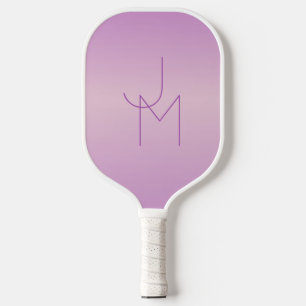 Unique Overlapping Monogram Soft Lavender Pink Pickleball Paddle