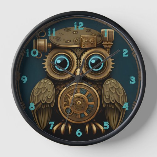 Unique Owl Steampunk Clock