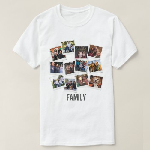 Unique Own Family Photo Frame Collage T_Shirt