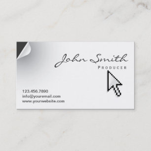 Unique Page Curl Producer Business Card