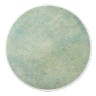 Unique Painterly Textured Look Light Green Drawer Ceramic Knob