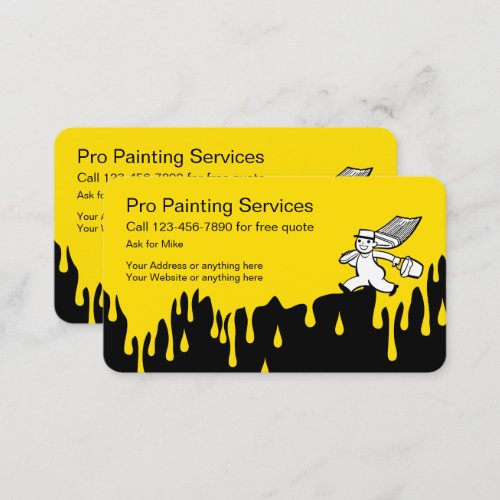 Unique Painting Service Double Side Business Card