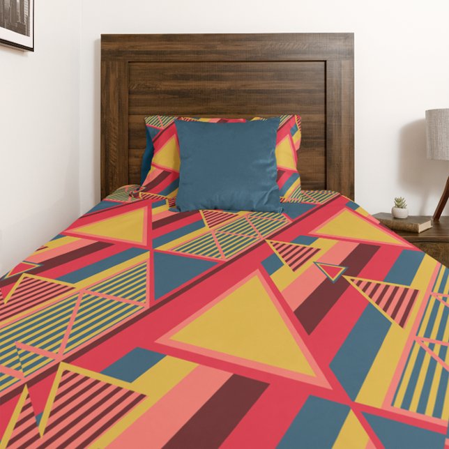 Unique Pan African Colorful Triangle Pattern Duvet Cover (Creator Uploaded)
