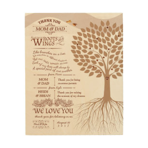 Unique Parents Thank You Gift from Bride and Groom Wood Wall Decor