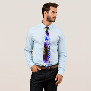 Unique Passion Flower Neck Tie