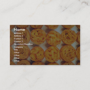 Unique Pasta close-up Business Card