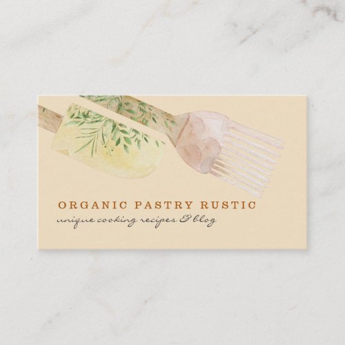 Unique Pastel Color Pastry Cake Bakery Cooker Chef Business Card