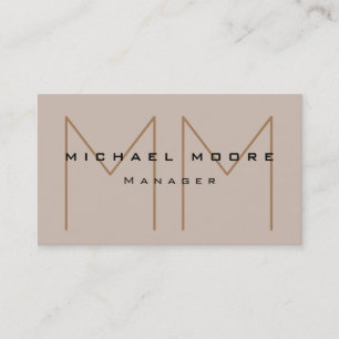Unique Pastel Tones Initials Monogram Cute Business Card