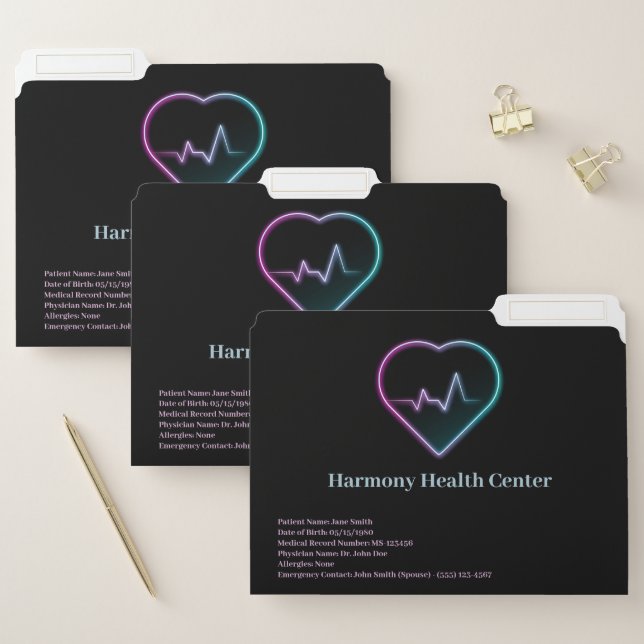 Unique Patient Medical  File Folder (Set)