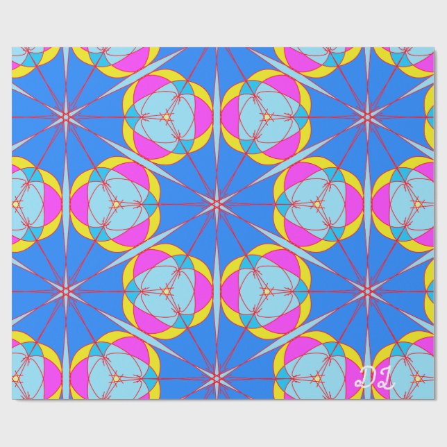 Unique Pattern Abstract  Wrapping Paper (Flat)