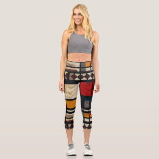 Unique pattern and design capri leggings