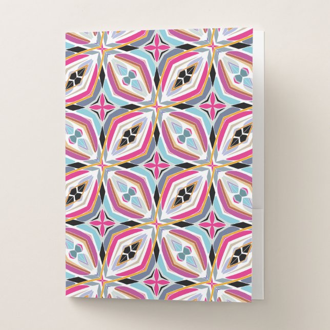 Unique Pattern Design Pocket Folder (Front)