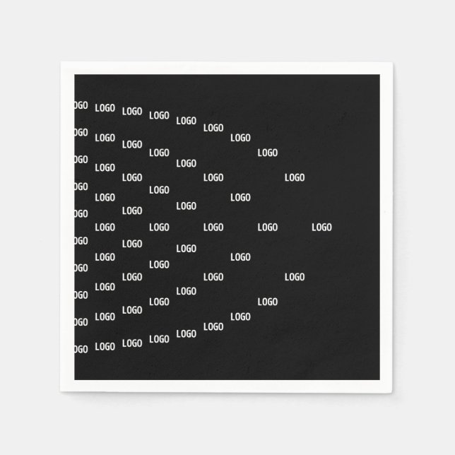 Unique Pattern Featuring Your Logo/Uploaded Image Napkins (Front)