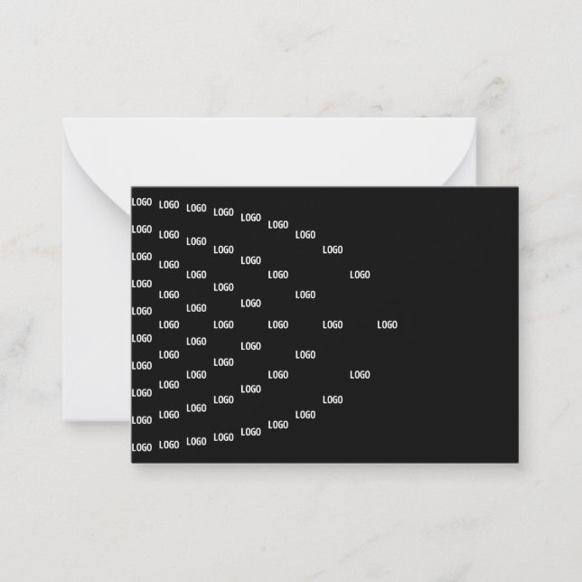 Unique Pattern Featuring Your Logo/Uploaded Image Note Card (Front)