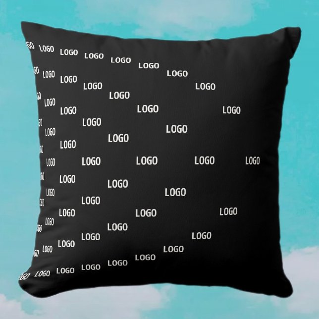Unique Pattern Featuring Your Logo/Uploaded Image Throw Pillow (Creator Uploaded)