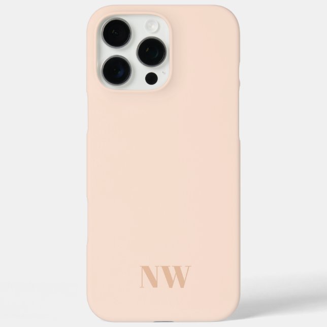 unique peach name initials monogram  Case-Mate iPhone case (Back)