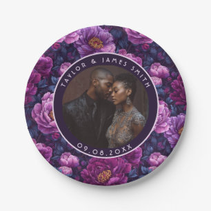 Unique Peonies Plates For Wedding Keepsake