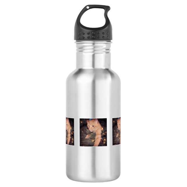 Unique Personalize Photos Stainless Steel Water Bottle (Front)