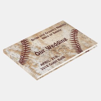 Unique Personalized Baseball Wedding  Guest Book by YourSportsGifts at Zazzle