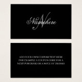 Unique Personalized Black and White Name Monogram (Front & Back)