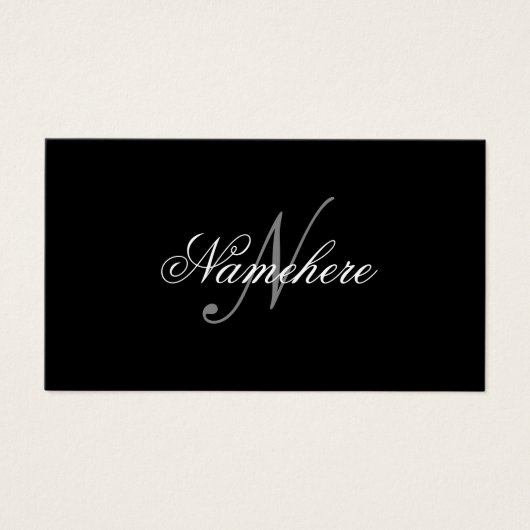 Unique Personalized Black and White Name Monogram (Front)