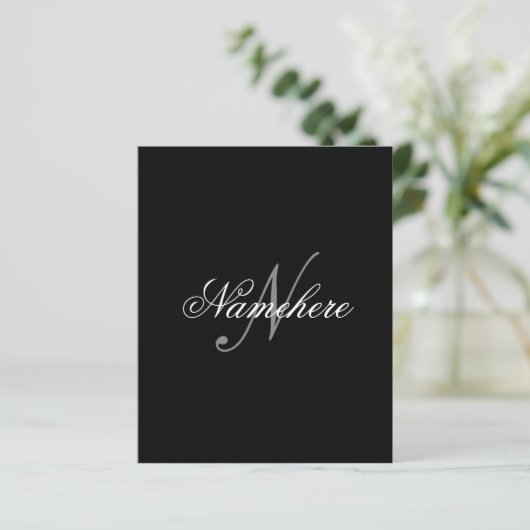Unique Personalized Black and White Name Monogram (Standing Front)