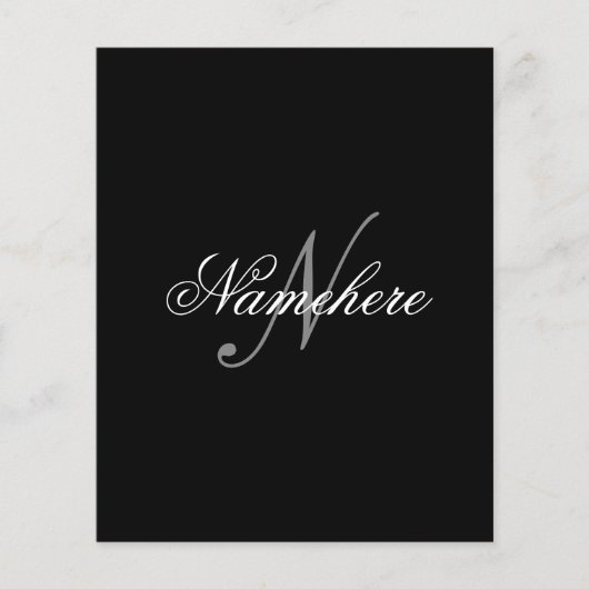 Unique Personalized Black and White Name Monogram (Front)