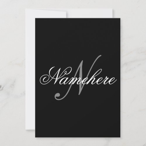 Unique Personalized Black and White Name Monogram