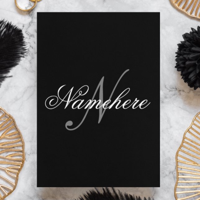 Unique Personalized Black and White Name Monogram (Creator Uploaded)